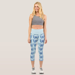 Leggings Capri Mariposa azul