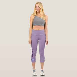 Leggings Capri Mariposa azul - Nombre - Violeta sólida