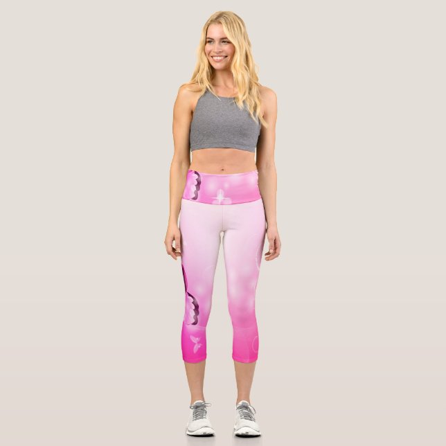 Leggings Capri Mariposa magenta (Anverso)