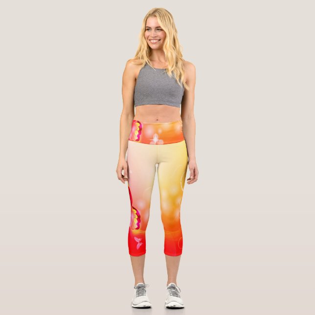 Leggings Capri Mariposa roja (Anverso)