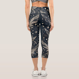 Leggings Capri Mariposas a la luz de la luna