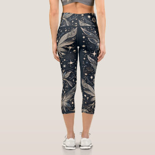 Leggings Capri Mariposas a la luz de la luna