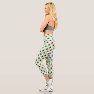 Leggings Capri Mariposas acuarelas Piernas #2