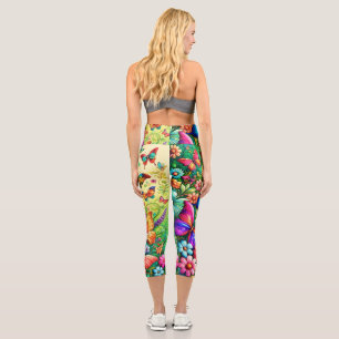 Leggings Capri Mariposas de Jardín caprichosas