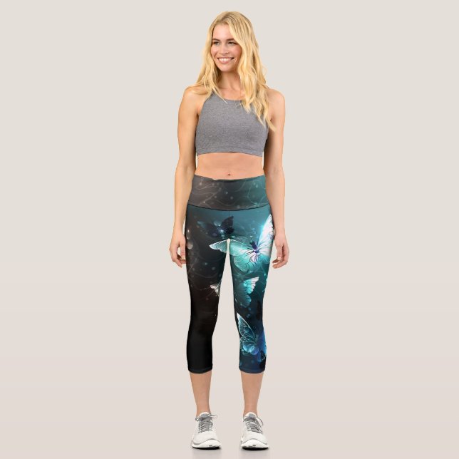 Leggings Capri Mariposas nocturnas (Anverso)