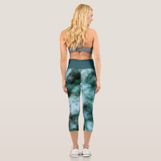 Leggings Capri Mármol azul y verde