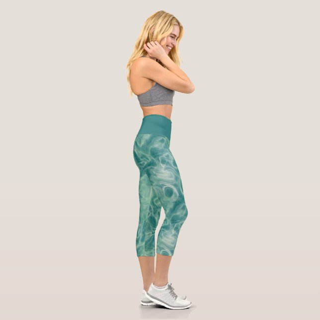 Leggings Capri Mármol verde (Derecha)
