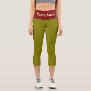 Leggings Capri "MARTINI OLIVA" PERSONALIZA Cintura Alta