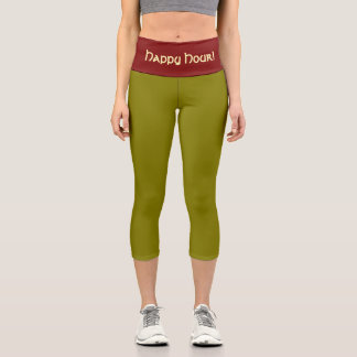 Leggings Capri "MARTINI OLIVE" Custom High-Waisted Capri Pants