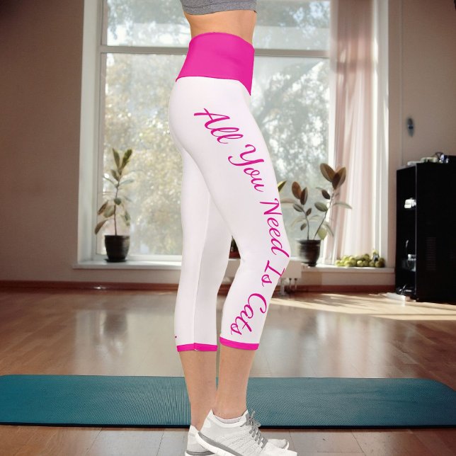 Leggings Capri Mascota Personalizado De Trabajo Caliente Rosa Y B (Subido por el creador)