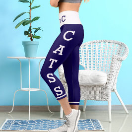 Leggings Capri Mascotas personales masas gatos capris de alto der