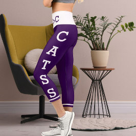 Leggings Capri Mascotas personales masas gatos capris de alto der