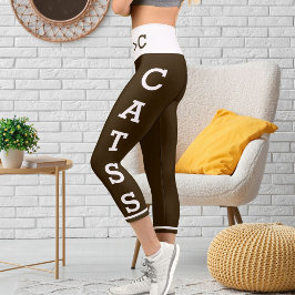 Leggings Capri Mascotas personales masas gatos capris de alto der