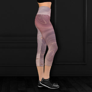 Leggings Capri Mauve Strata   Agentes de oro rosados y Rosas
