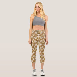 Leggings Capri Medias Capri Barroco Dorado