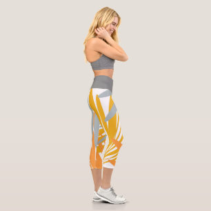 Leggings Capri Medias Largas Capri Grises Amarillas Botánicas Tro