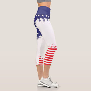Leggings Capri Medio tono Estrellas y Barras