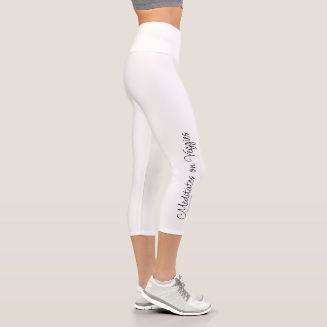 Leggings Capri Meditados sobre plantaciones de yoga para los vege (Derecha)