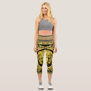 Leggings Capri Medusa Clásica Dorada