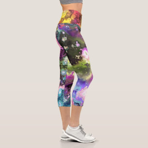 Leggings Capri Mejor Capris de diseño personalizado de acuarela