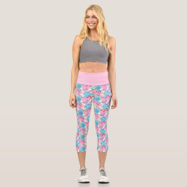 Leggings Capri Memphis Active Pink Light Blue de 80