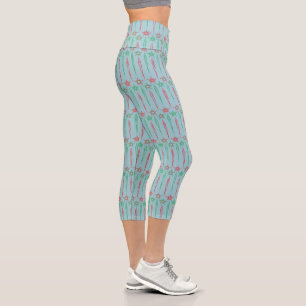 Leggings Capri Mid Mod Icicles Alto De Piernas Capri Deshuesadas