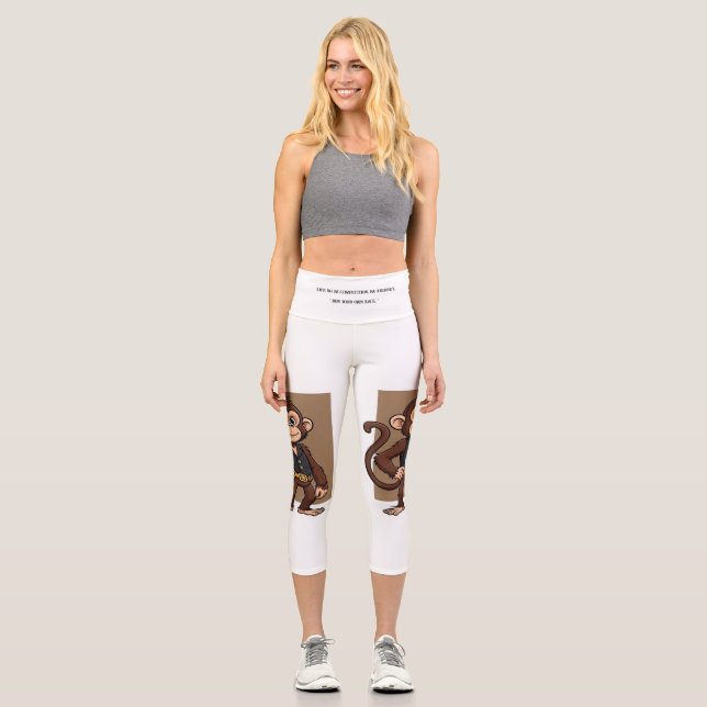 Leggings Capri Minimal Monkey – Calzas Capri de Movimiento Tranqu (Anverso)