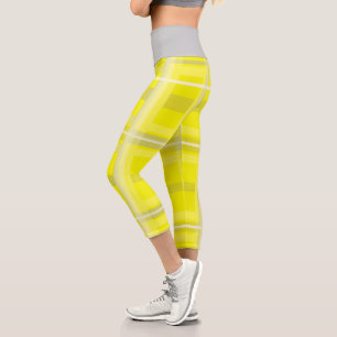 Leggings Capri Minimalismo abstracto arte blanco gris amarillo