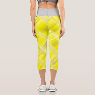Leggings Capri Minimalismo abstracto arte gris amarillo Capri bla