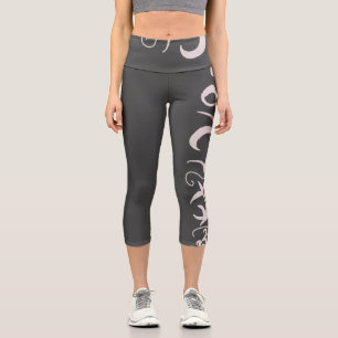Leggings Capri Minimalismo Resumen Arte Dibujo De Mano Gris De Ca