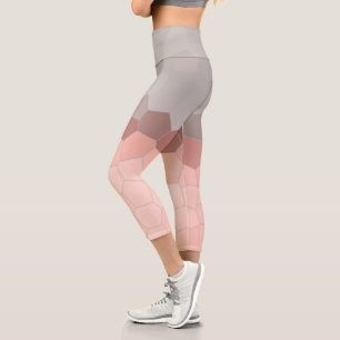 Leggings Capri Minimalismo Resumen Células grises pálidas de arte