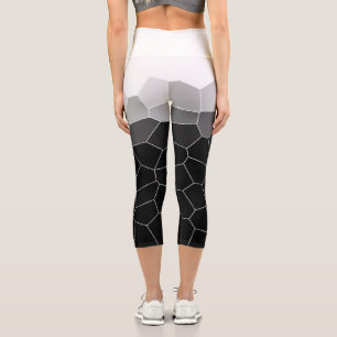 Leggings Capri Minimalismo Resumen de las células blancas grises