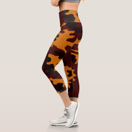 Leggings Capri Minnesota Maroon & Gold Gopher Camo Printed
