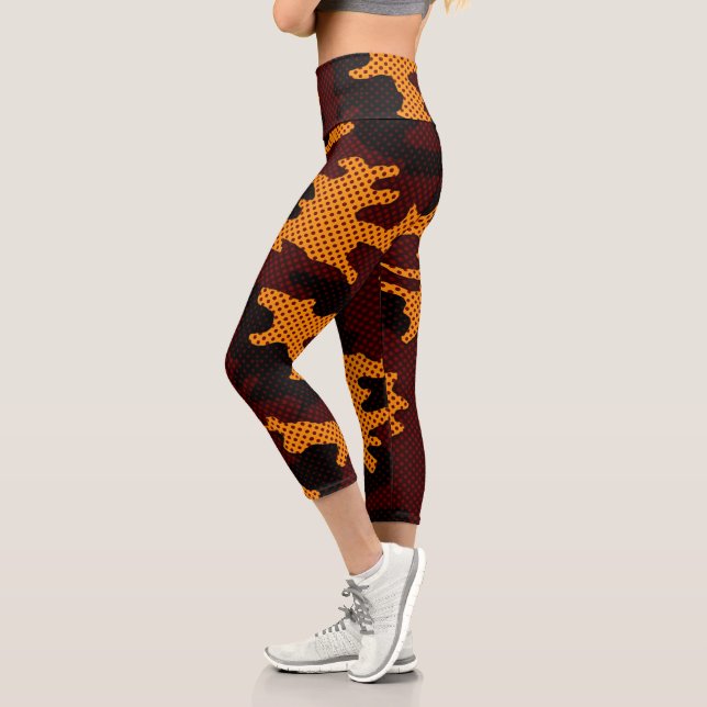 Leggings Capri Minnesota Maroon & Gold Gopher Camo Printed (Izquierda)