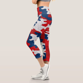 Leggings Capri Mississippi Crimson & Blue Rebel Spirit Camo