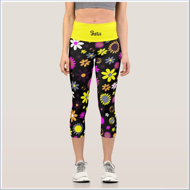 Leggings Capri Mod Black Floral (Subido por el creador)