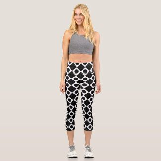 Leggings Capri Mod Retro 60's Black