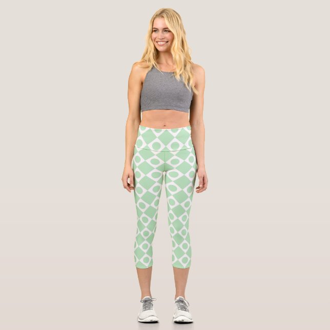 Leggings Capri Mod Retro 60's Mint (Anverso)