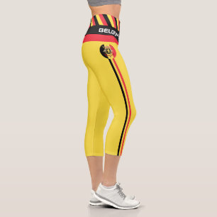 Leggings Capri Moda Belga y Bandera Belga, Fitness, Ca Deportiva