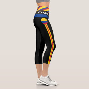 Leggings Capri Moda colombiana y bandera colombiana, fitness, dep