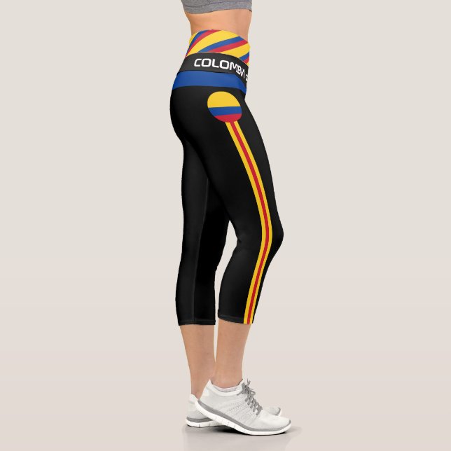 Leggings Capri Moda colombiana y bandera colombiana, fitness, dep (Derecha)