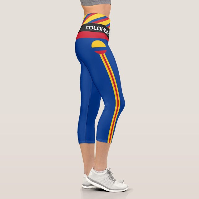 Leggings Capri Moda colombiana y bandera colombiana, fitness, dep (Derecha)