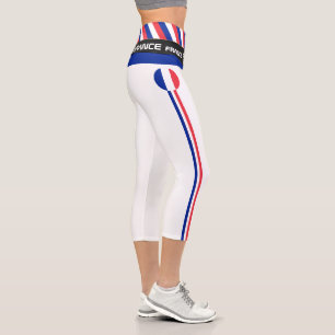 Leggings Capri Moda de bandera francesa, fitness, capitán de depo