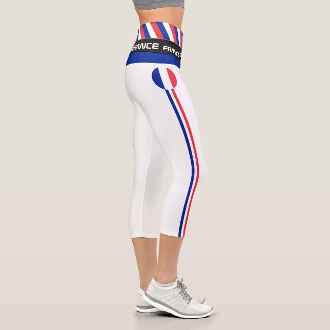 Leggings Capri Moda de bandera francesa, fitness, capitán de depo (Derecha)