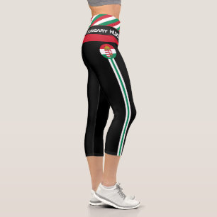 Leggings Capri Moda de bandera húngara y húngara, fitness, depo