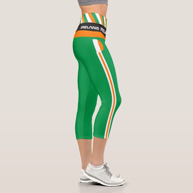 Leggings Capri Moda de bandera irlandesa, fitness, deportes (Derecha)