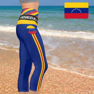 Leggings Capri Moda de bandera venezolana Fitness, deporte