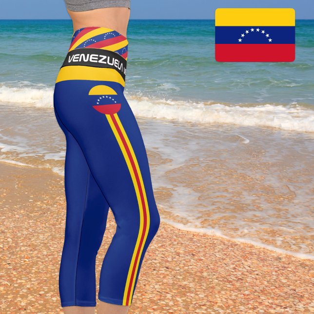 Leggings Capri Moda de bandera venezolana Fitness, deporte (Subido por el creador)