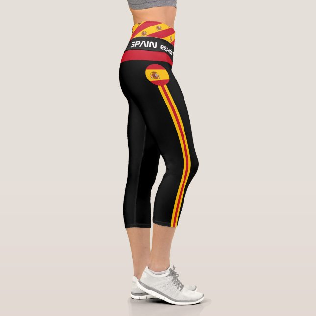 Leggings Capri Moda de España y Bandera Española, Fitness, Cap De (Derecha)