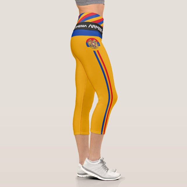 Leggings Capri Moda de la bandera armenia, fitness, deportes C (Derecha)